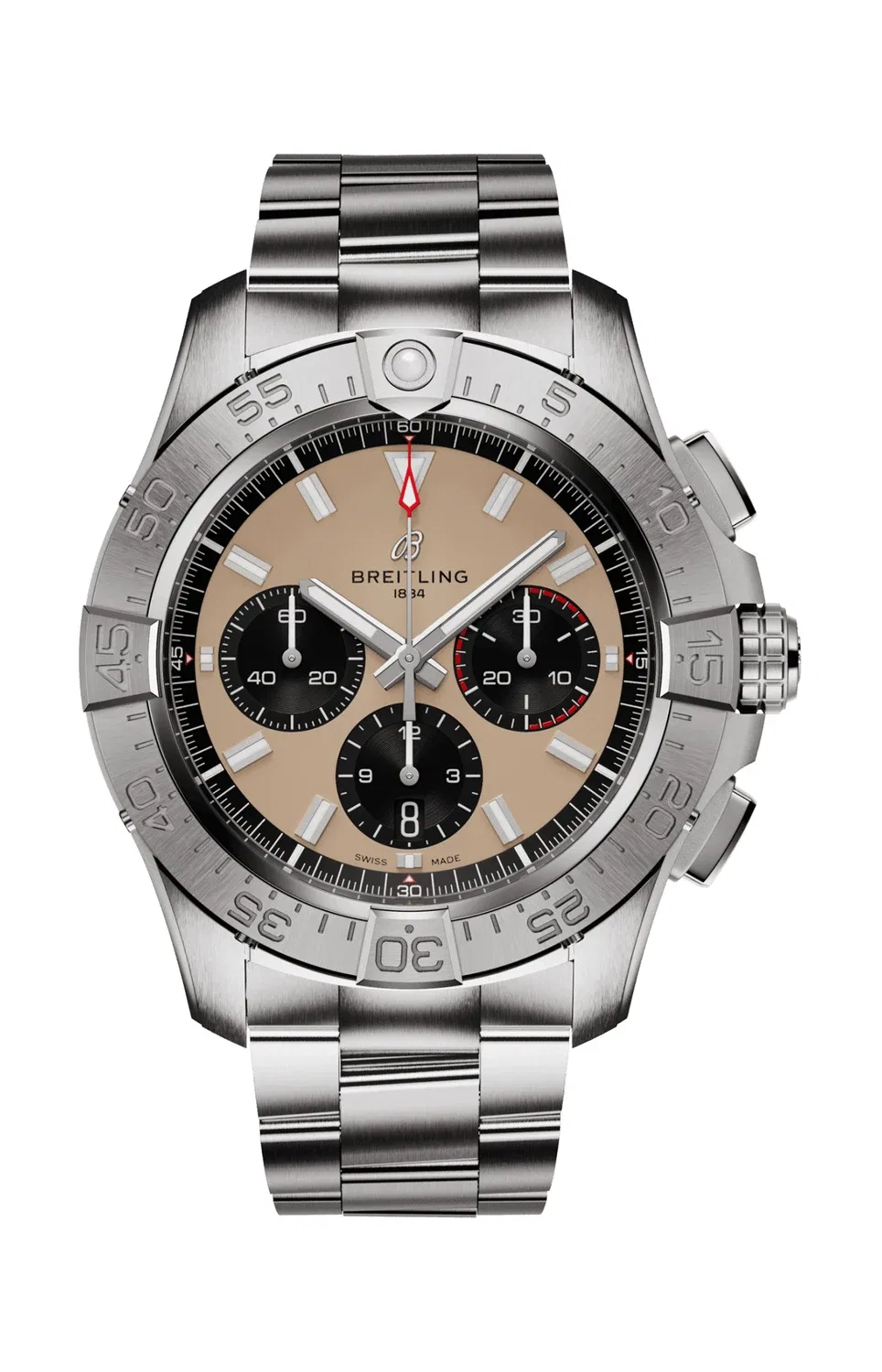АВЕНДЖЕР B01 ХРОНОГРАФ 44 - AB0147101A1A1 BREITLING, серебряный