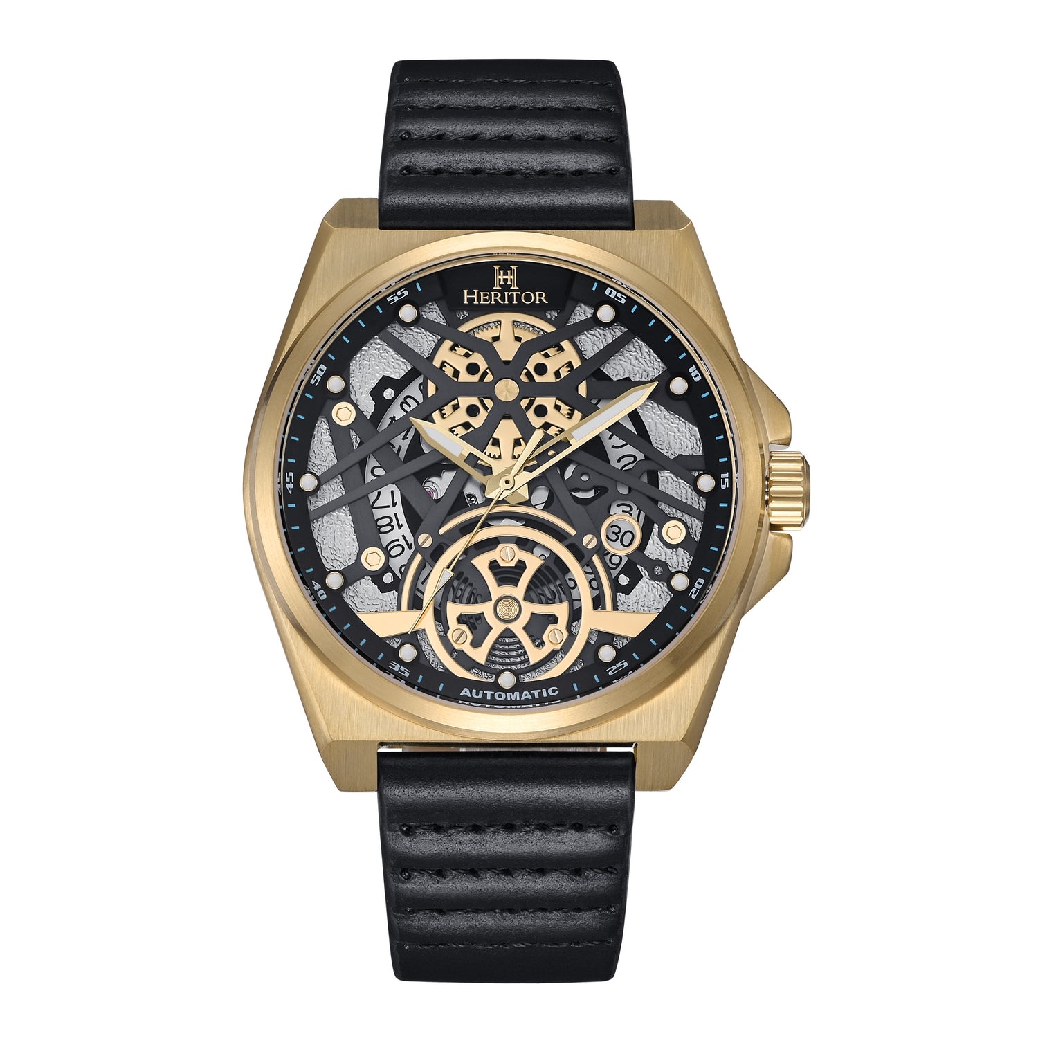 

Часы Romero с кожаным ремешком Heritor Automatic, золотой