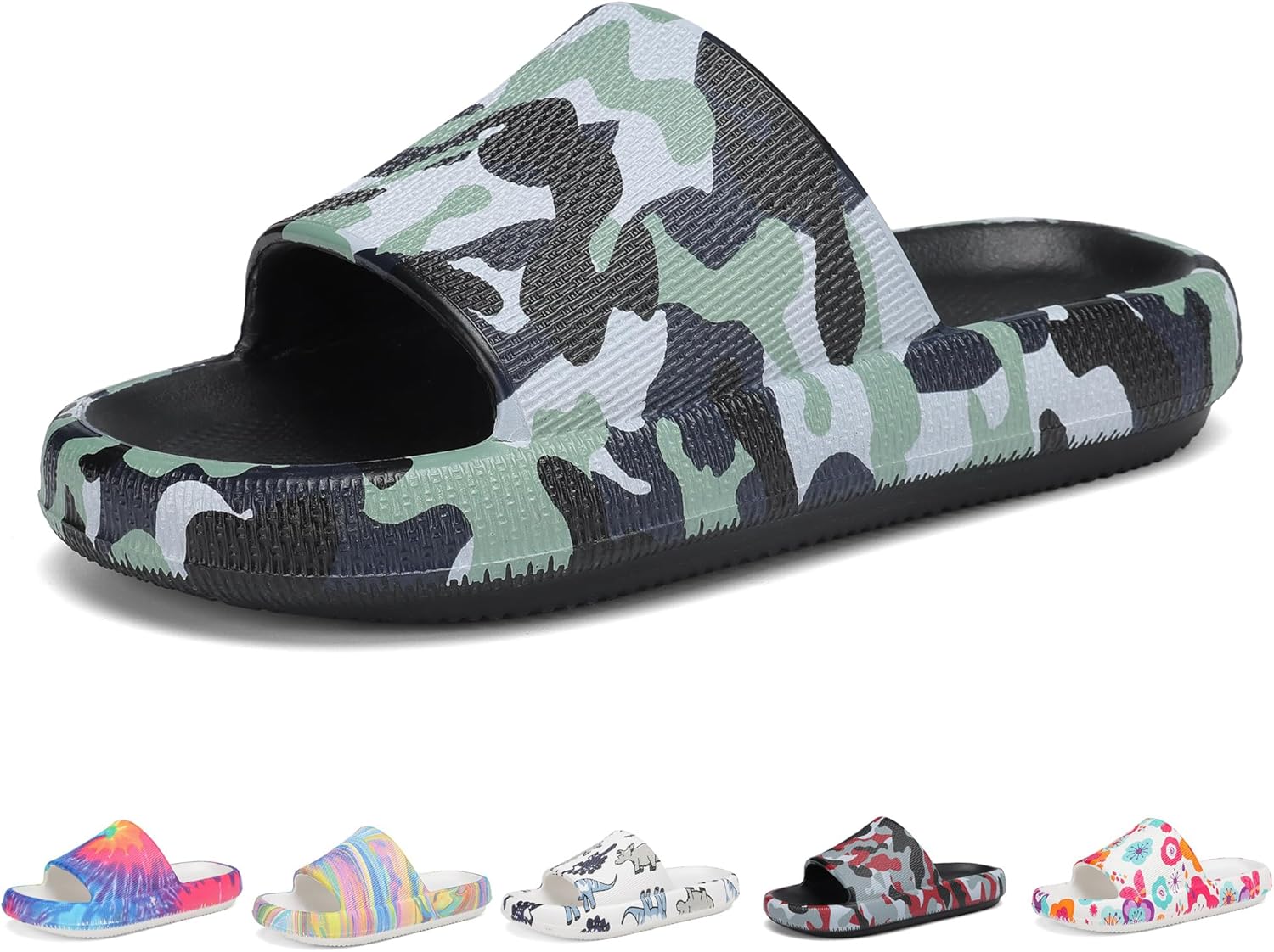 

Детские шлепанцы Tormigo Boys and Girls Cloud Wide - Нескользящие летние тапочки, легкие, для пляжа, бассейна и душа, черный