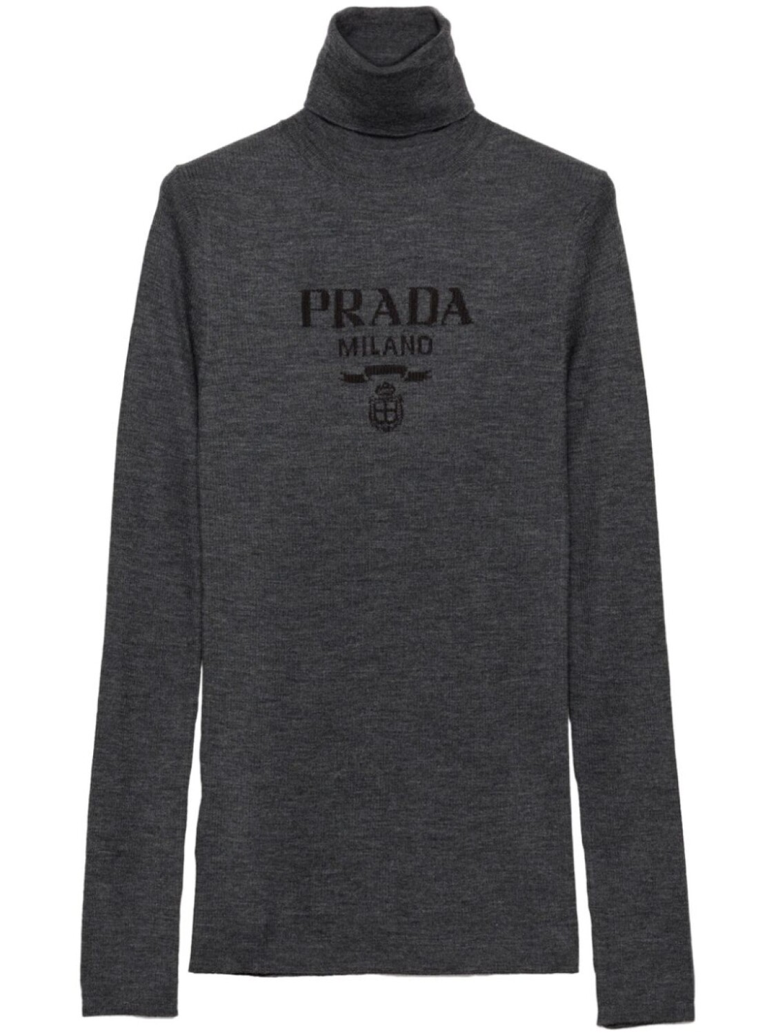 

Шерстяной свитер с высоким воротом Prada, серый