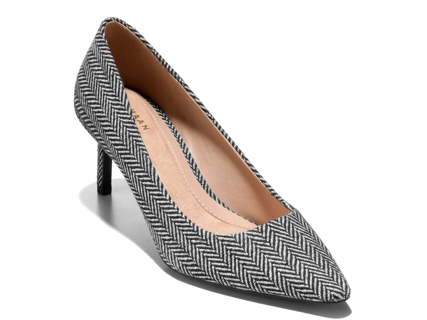 Туфли Cole Haan Go-To Janey Pump, Black/White Herringbone Print
