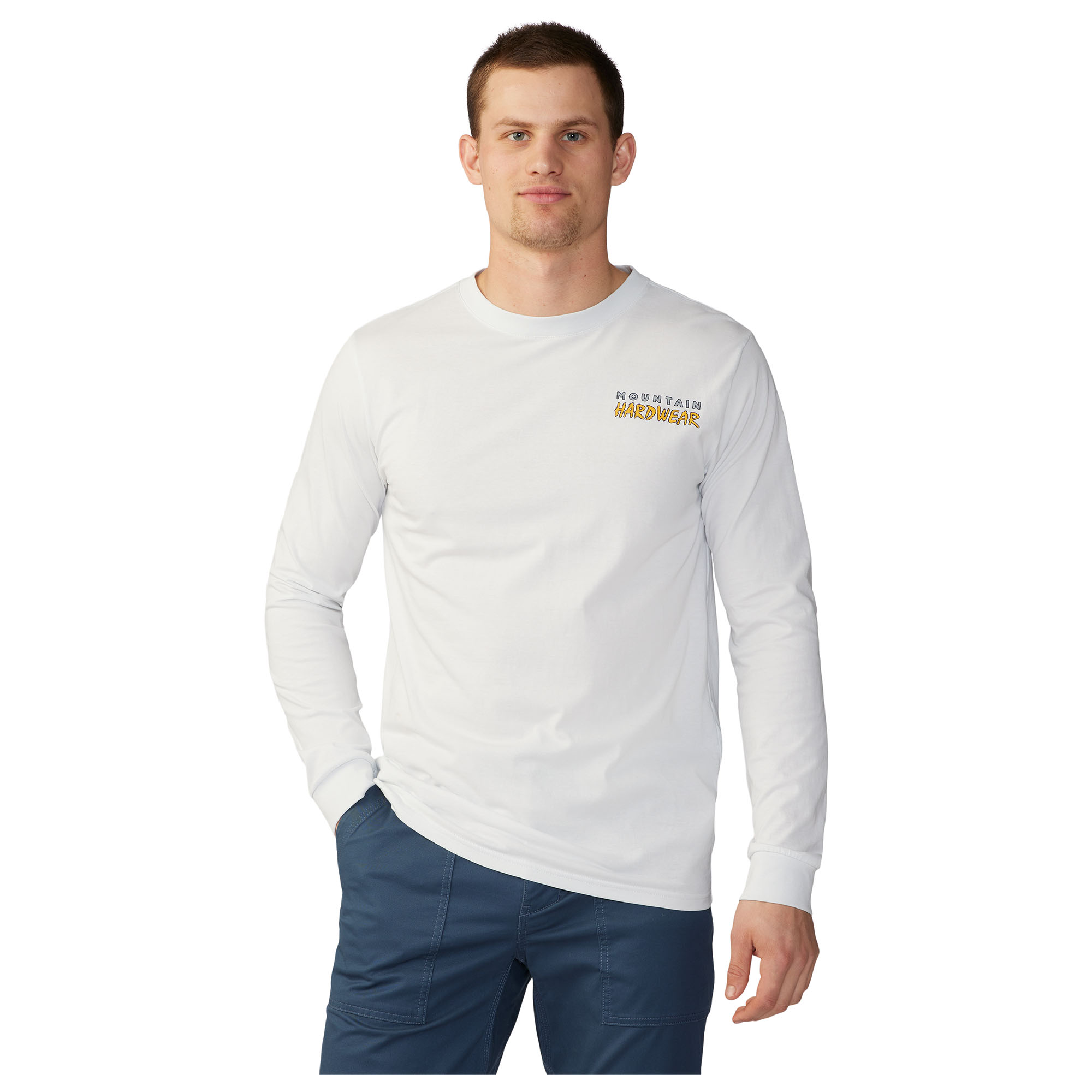 

Мужская футболка с длинными рукавами и логотипом, пейзажная обложка. Mountain Hardwear, Fogbank