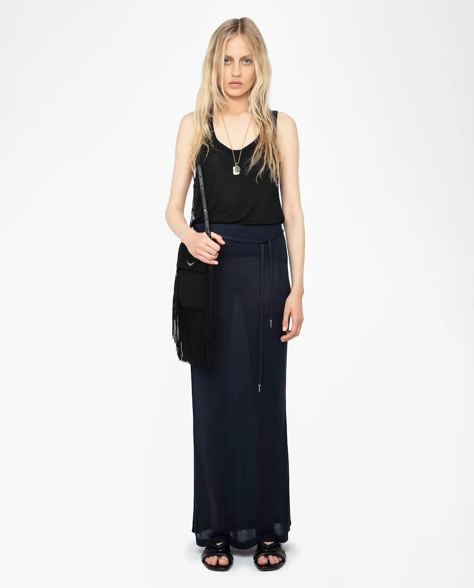 

Широкая юбка larga Zadig & Voltaire, темно-синий