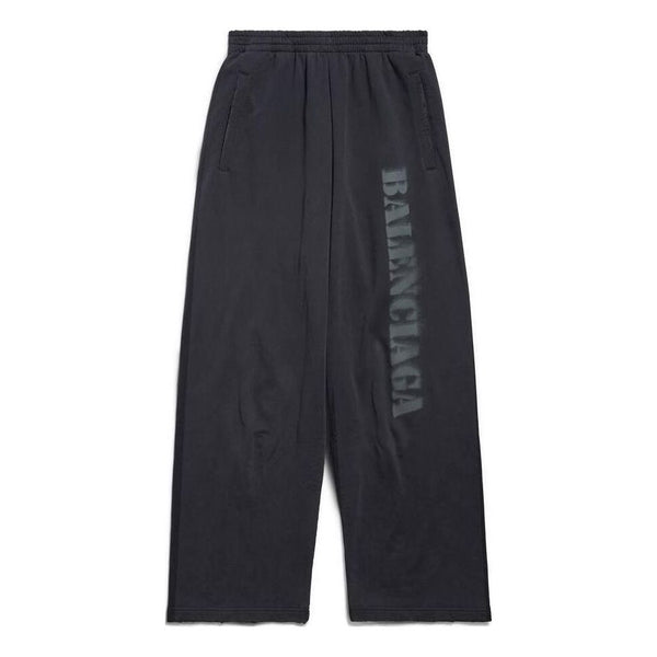 

Брюки stencil type baggy sweatpants 'black grey' Balenciaga, черный