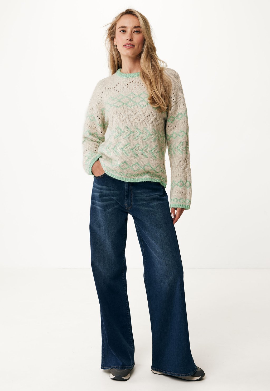 

Джемпер NORWEGIAN WITH CREW NECK Mexx, молочный