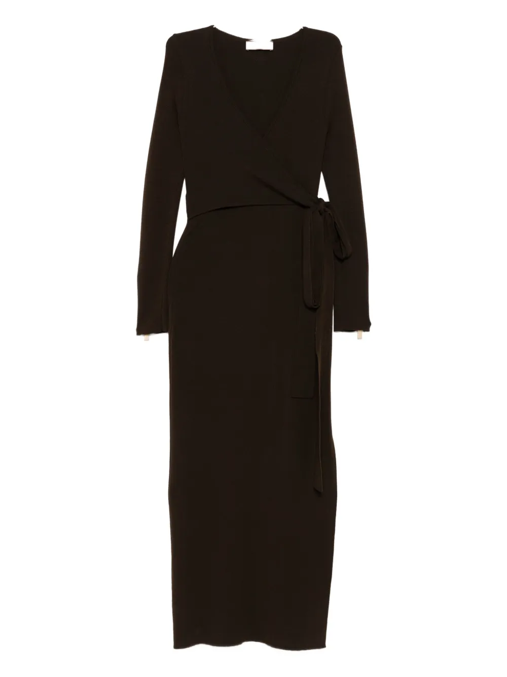 

Платье-миди с запахом и боковыми разрезами Akep, коричневый