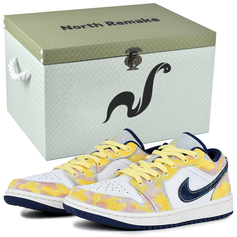 

Jordan Износостойкие и легкие баскетбольные кроссовки Air 1 Vintage Low Top, мужские, белые, желтые