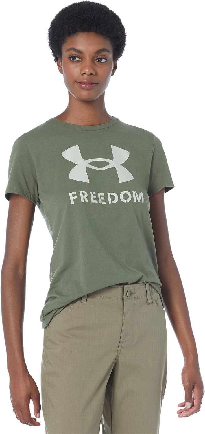 

Футболка с логотипом New Freedom Under Armour, цвет Marine OD Green/Desert Sand