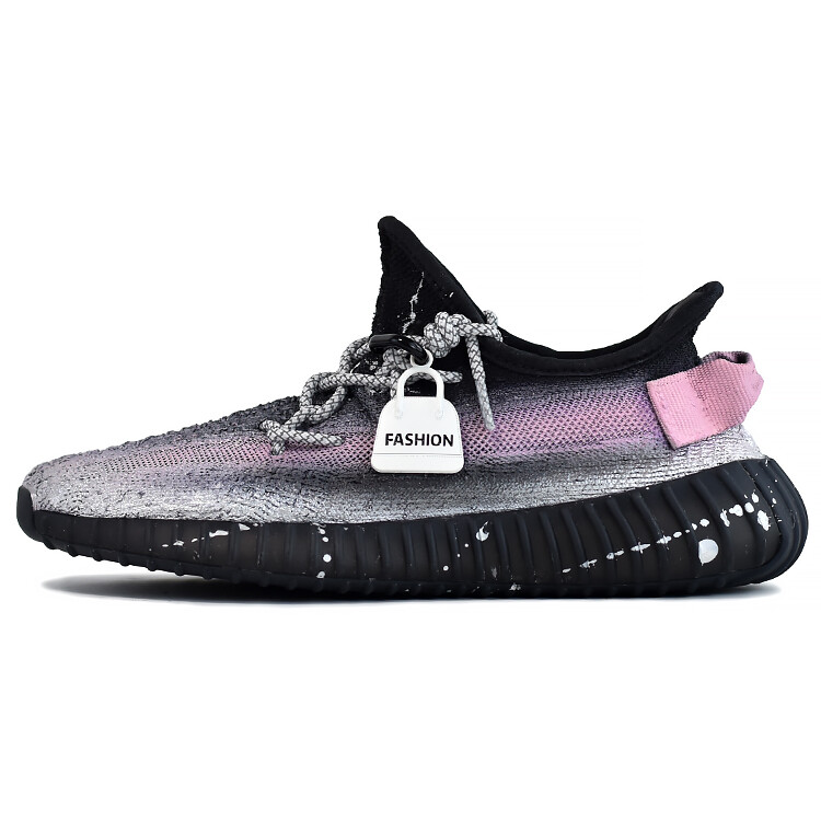 Кроссовки adidas originals Yeezy Boost 350 V2 Lifestyle Shoes Unisex Low-top Black/silver/pink, черный