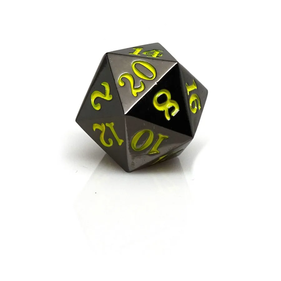 

Metal d20 — бронзовый с желтым, Dice - Metal Single Dice (Easy Roller Dice)