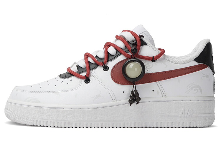 

Кроссовки Nike Air Force 1 Skateboard Shoes Women's Low-Top Black White Red