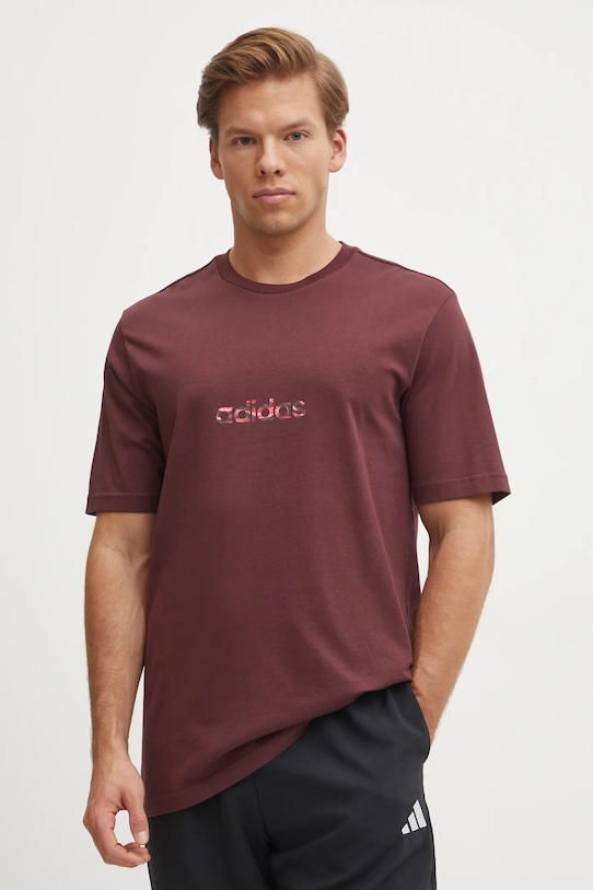 

Хлопковая футболка Camo Adidas, красный