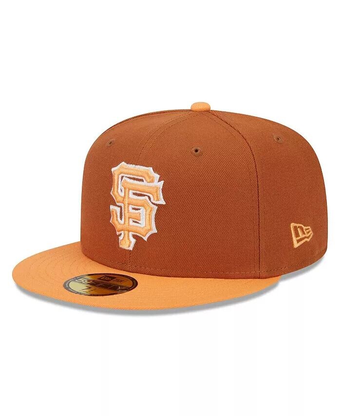 

Мужская коричнево-оранжевая базовая двухцветная шляпа San Francisco Giants Spring Color 59FIFTY с приталенной шляпой New Era, коричневый
