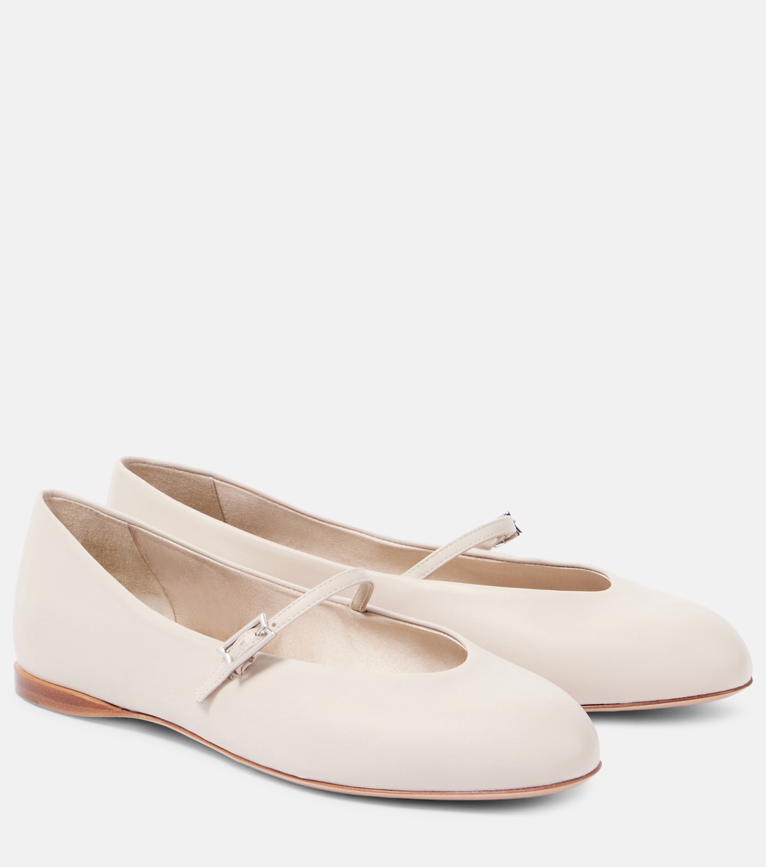 Кожаные балетки Max Mara, Cemento