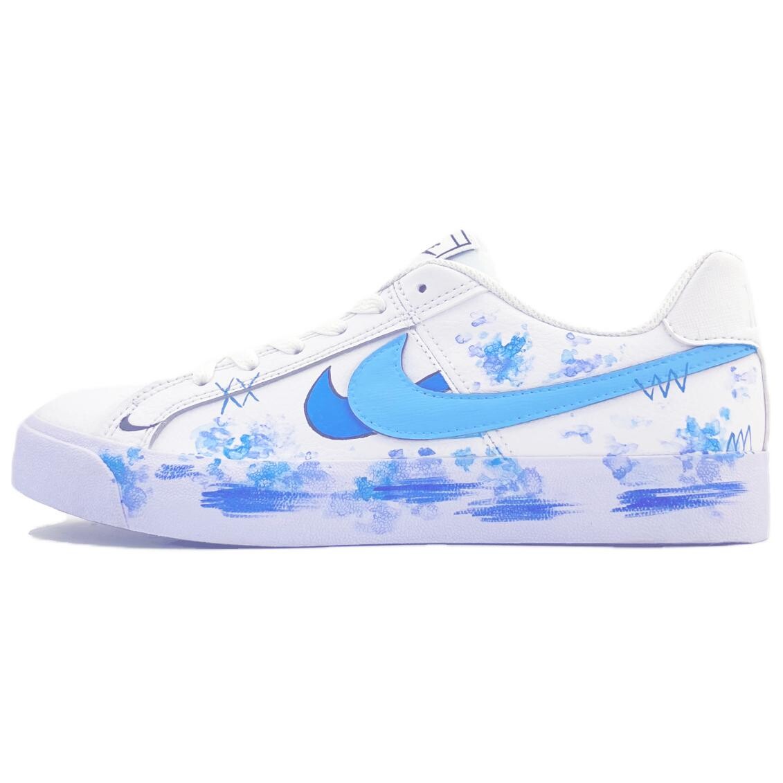 

Кроссовки Nike Court Royale Skateboarding Shoes Unisex Low-top White, голубой, Синий, Кроссовки Nike Court Royale Skateboarding Shoes Unisex Low-top White, голубой