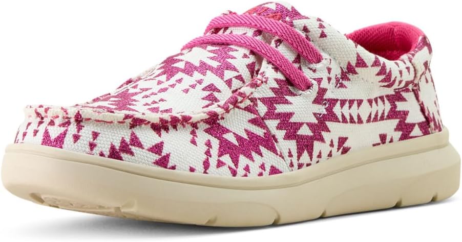 

Детские унисекс мокасины Ariat Hilo, Bright Rose Southwestern Glitt