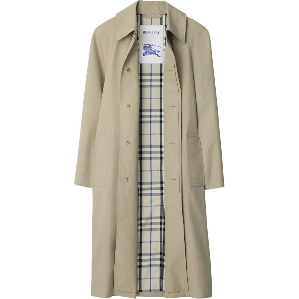 Плащ Хлопковый Burberry, уличный стиль, светло-коричневый — фото 4