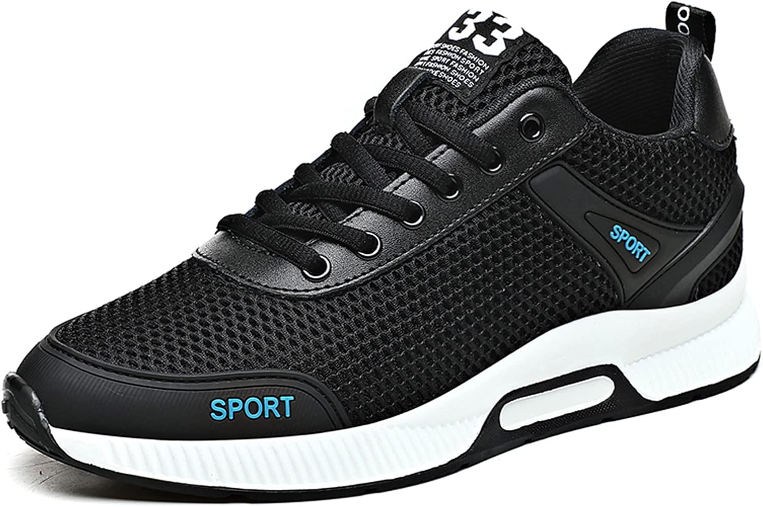 

Мужские невидимые ботинки CERYTHRINA с увеличением роста на 6 см, шнуровка, кожаные, легкие, хип-хоп, модные кроссовки, черный