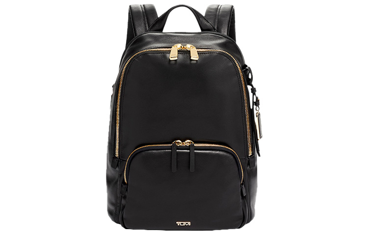 

TUMI Путешественник Кожаный Рюкзак Маленький Женский Черный