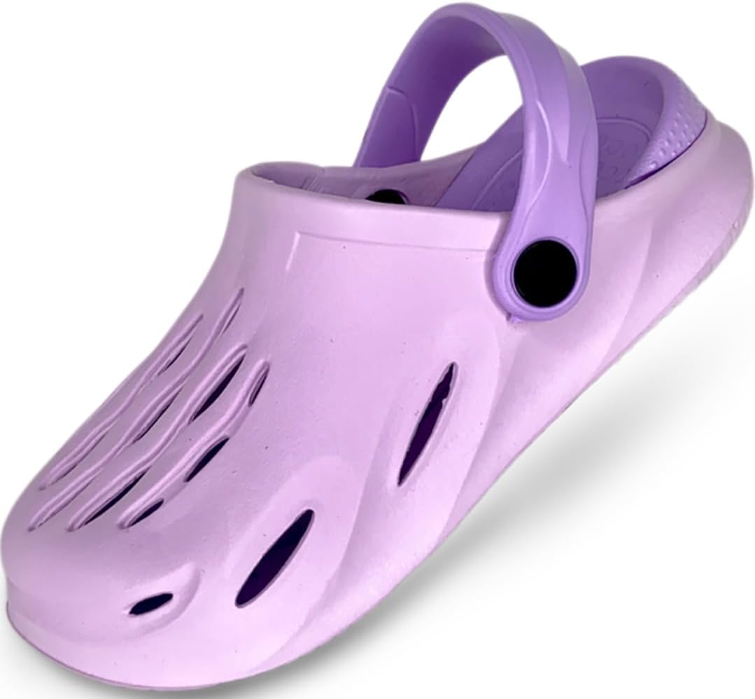 

NORTY - Детские тапочки-сандалии для мальчиков и девочек с ярким дизайном, с ремешком на пятке, Lavender