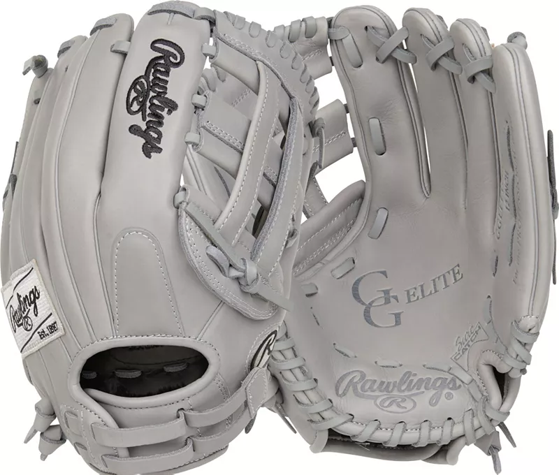 

Перчатки для софтбола Rawlings 12 дюймов GG Elite Series для девочек, серый