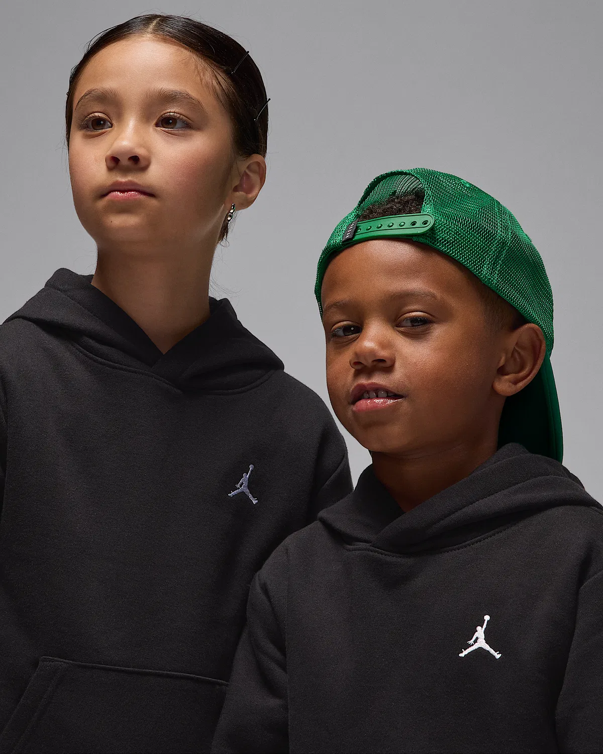 Детский комплект из 2 предметов: толстовка с капюшоном Jordan Brooklyn Fleece, Black — фото 4