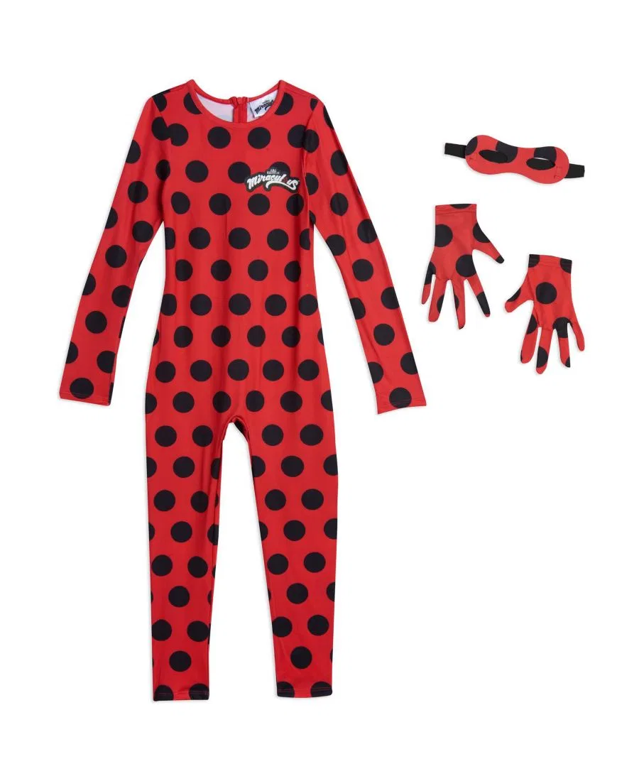 Костюм для косплея Ледибаг: комбинезон, перчатки и маска (3 предмета) Miraculous, красный