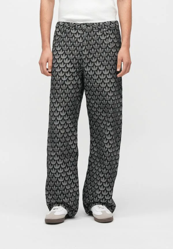 Джинсы свободного кроя с монограммой Adidas Originals, Black