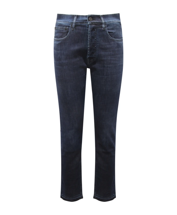 

Узкие темно-синие брюки с высокой талией Cycle, синий