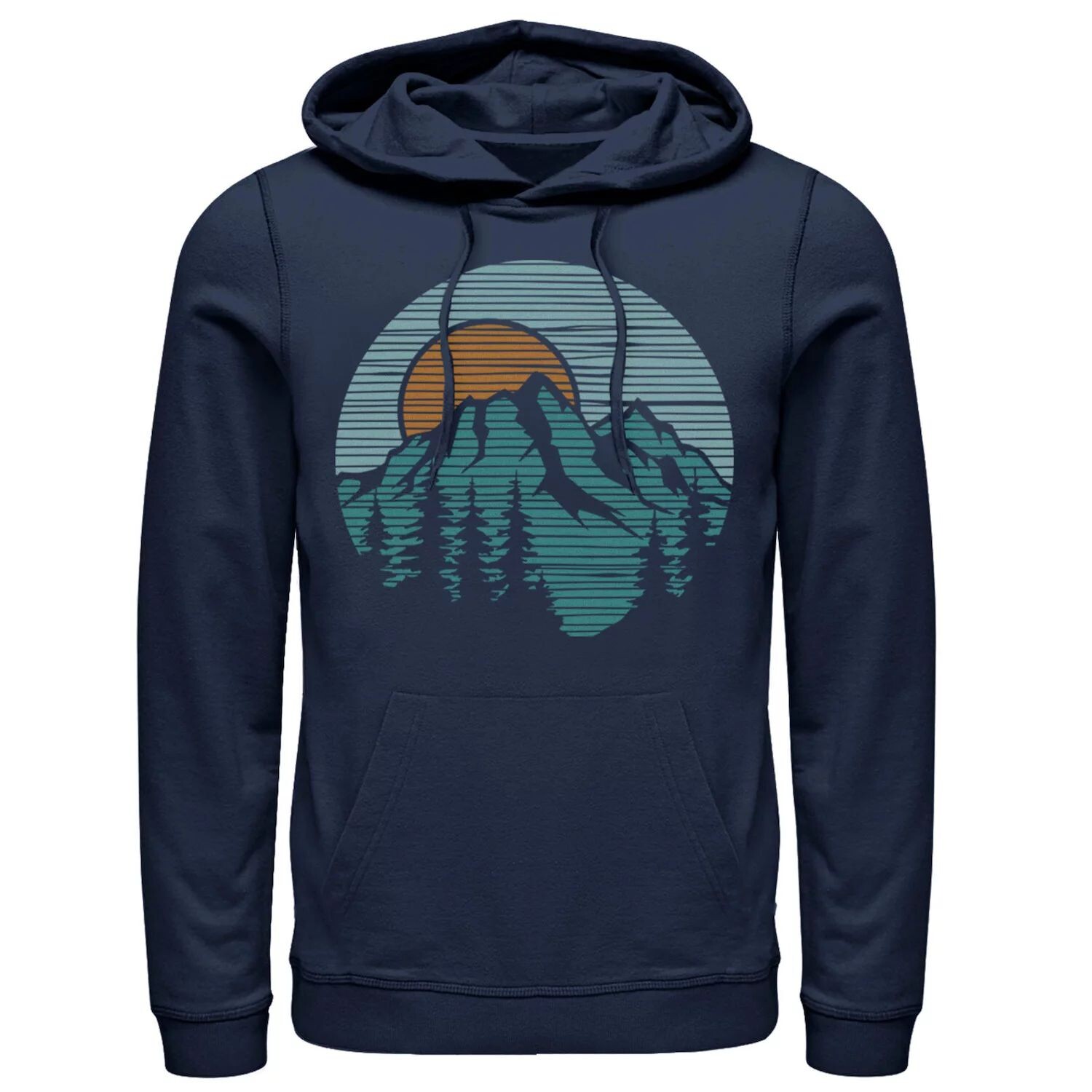 

Мужская толстовка с логотипом Mountain Line Art Circle Licensed Character