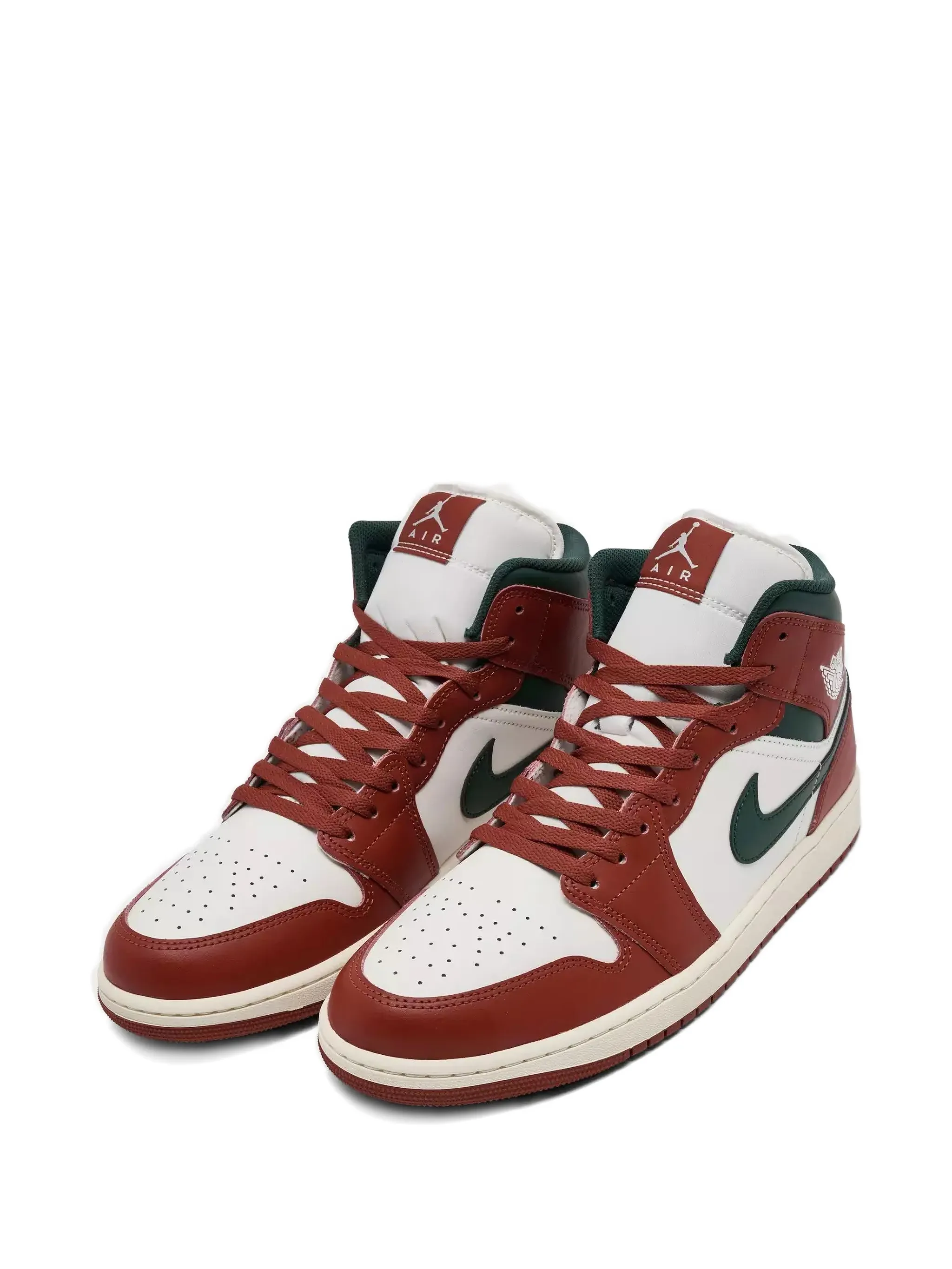 Кроссовки Air Jordan 1 mid, красный — фото 2