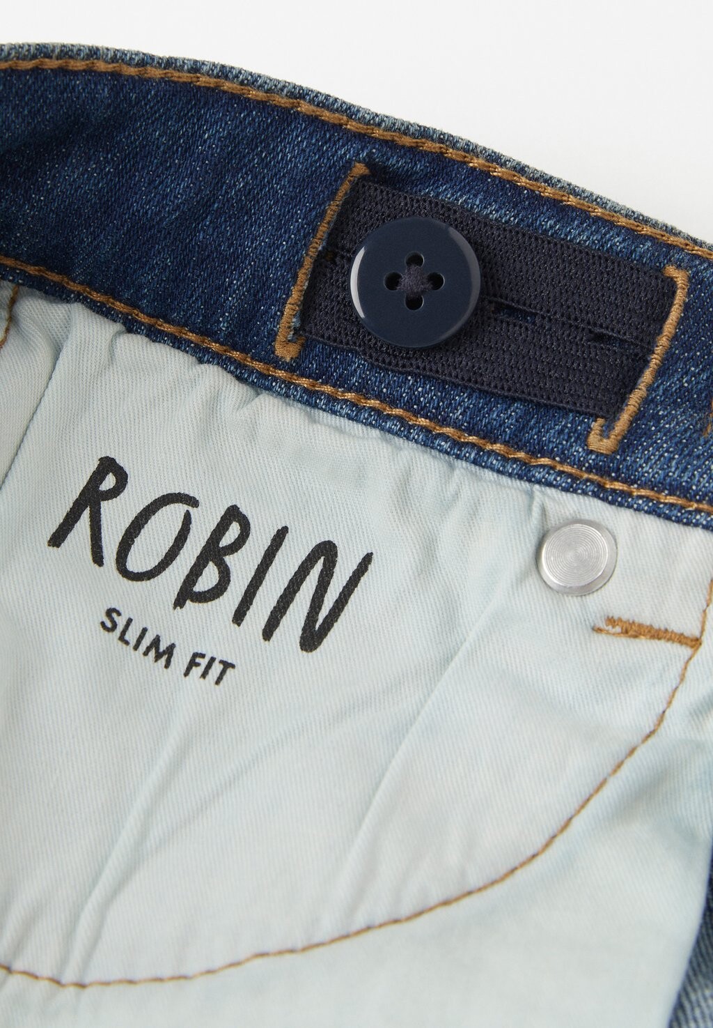 

Джинсы узкого кроя ROBIN COMFY SOFT Polarn O. Pyret, синий деним