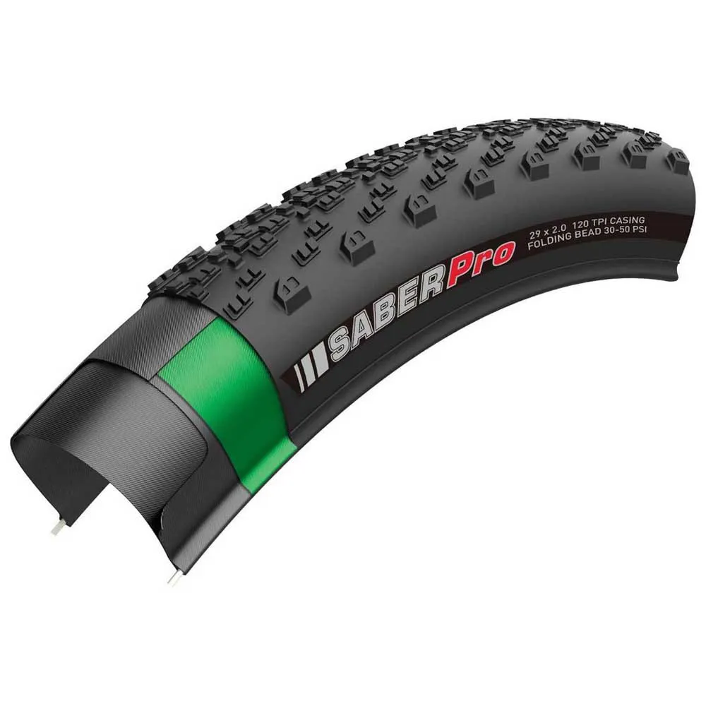 

Шина для горного велосипеда Kenda Saber Pro SCT 120 TPI Tubeless 29´´ x 2.40, черный