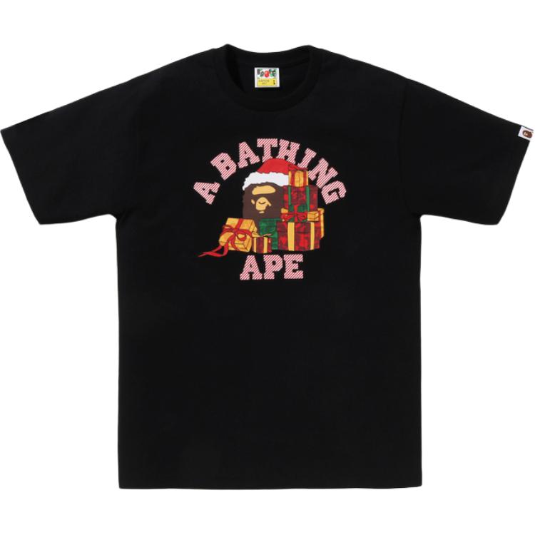 

Рождественская капсульная коллекция FW25 Футболка мужская A Bathing Ape, черный