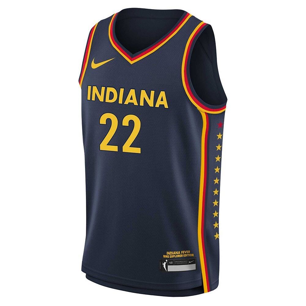 Молодежная футболка Nike Caitlin Clark Navy Indiana Fever 2024 WNBA Draft Explorer Edition Victory Player Джерси, цвет Wnb Navy — фото 3