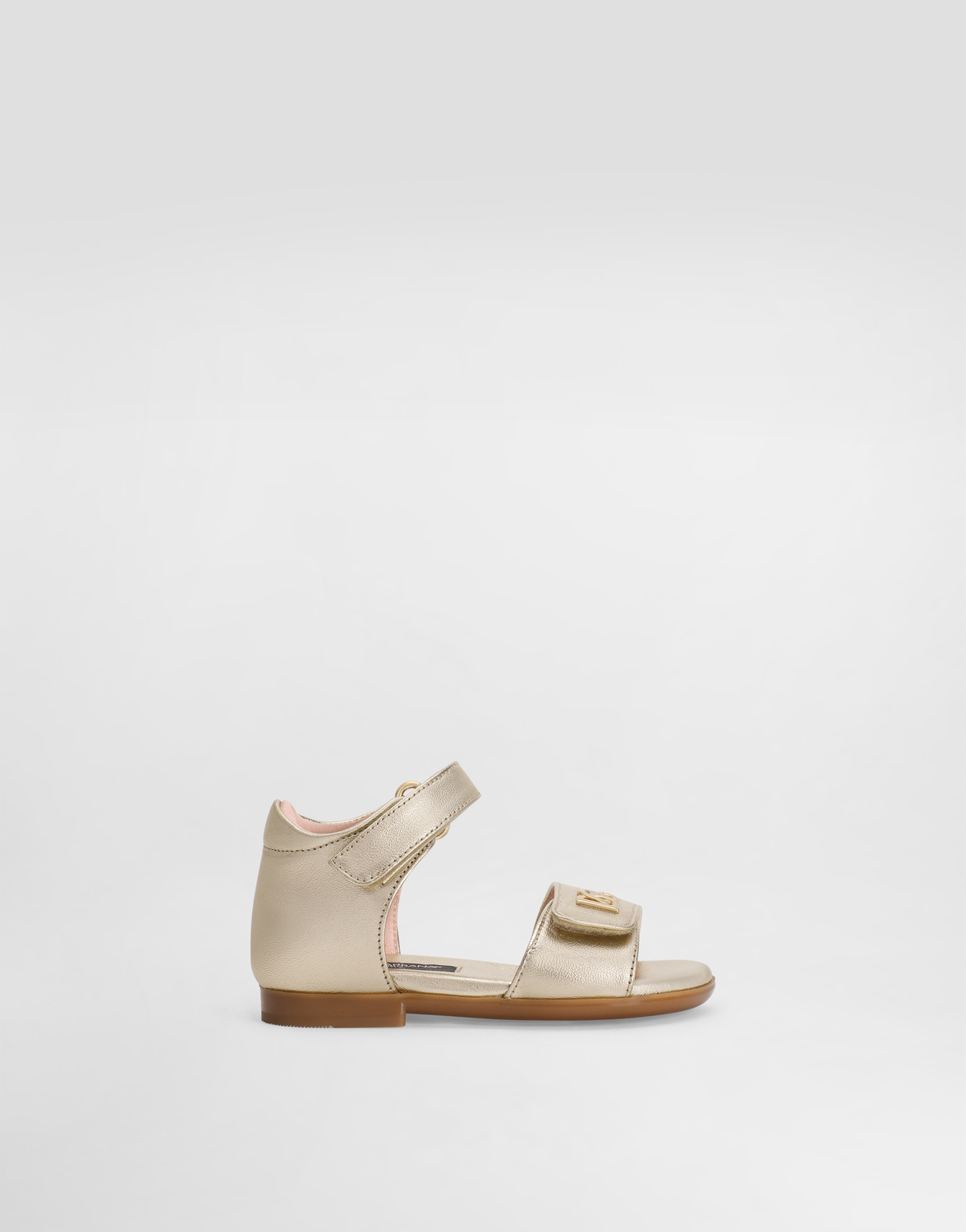 

Сандалии из ламинированной наппы DOLCE & GABBANA, серый