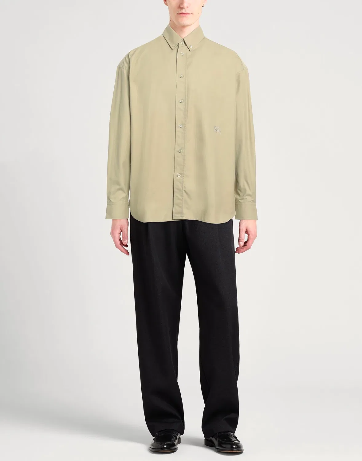 Рубашка мужская BURBERRY оксфорд, regular-fit, sage green — фото 2