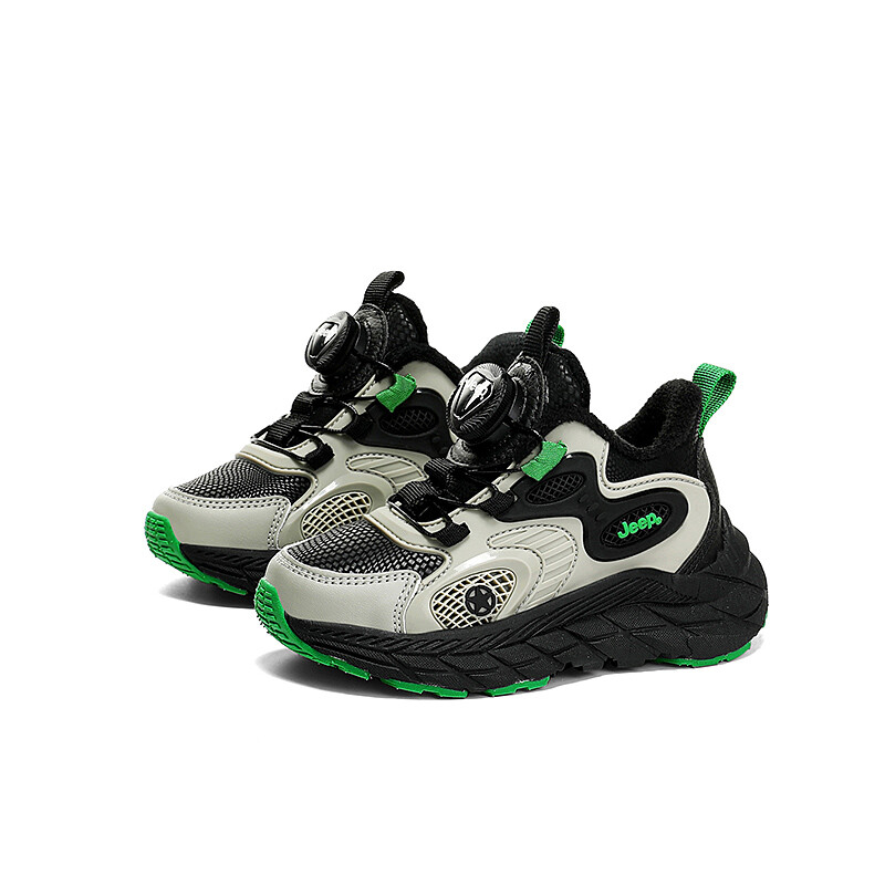 Кроссовки Jeep Kids Lifestyle Shoes Kids Mid-top Black, зеленый — фото 2