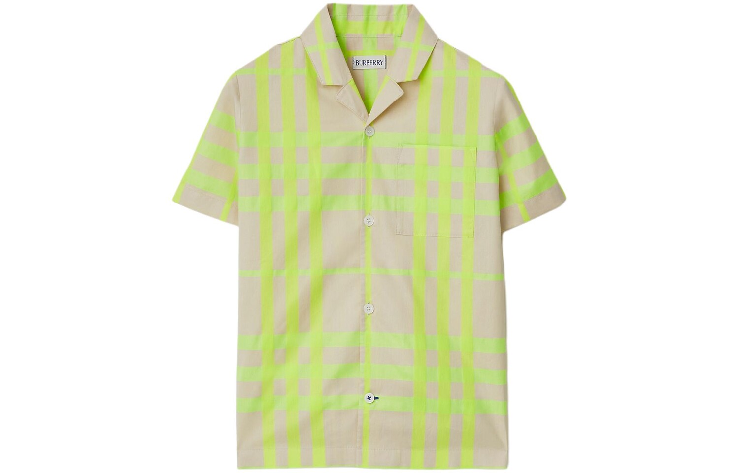 

Детская рубашка Burberry, цвет Lime