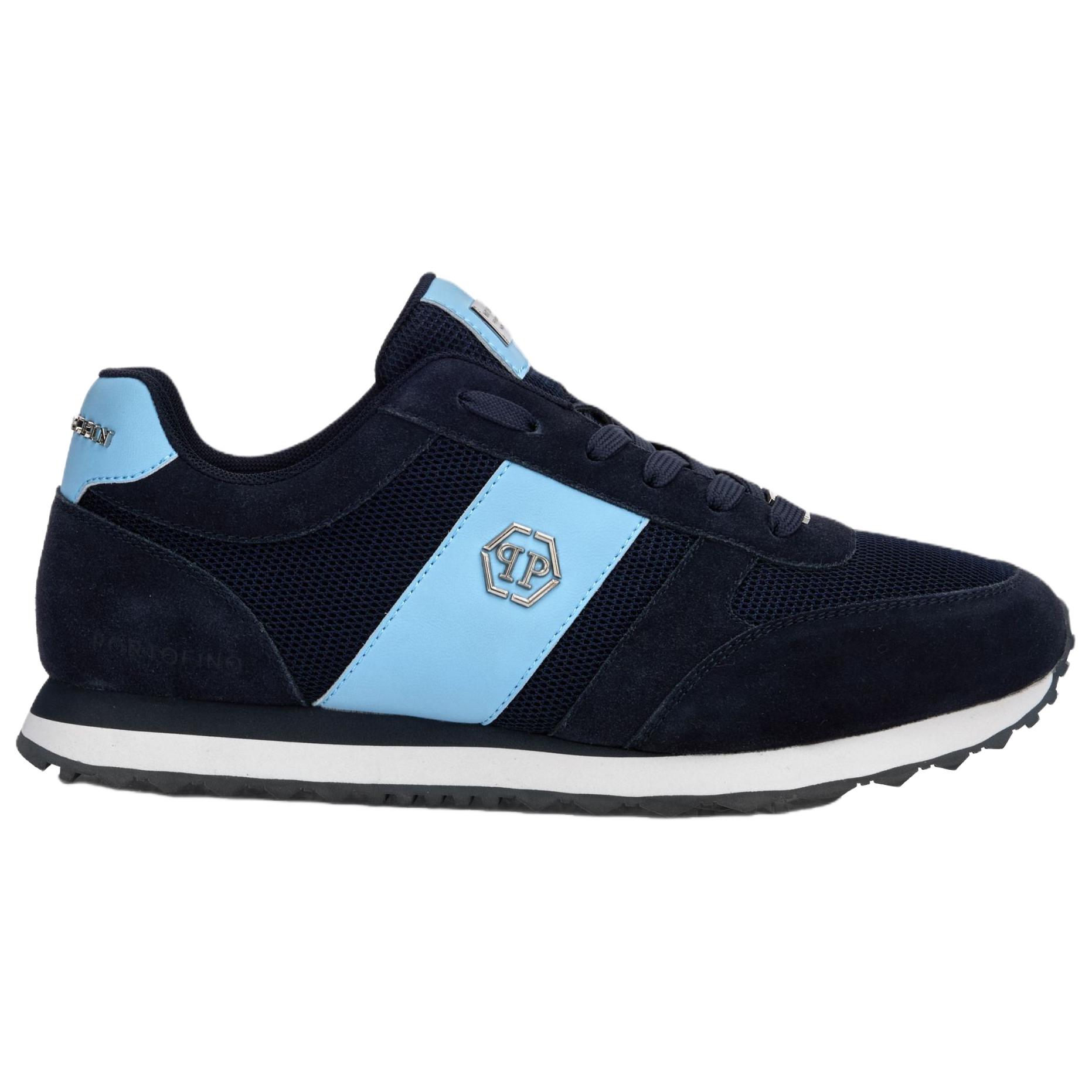 PHILIPP PLEIN Кроссовки повседневные низкие из коровьей кожи унисекс dark blue — фото 3
