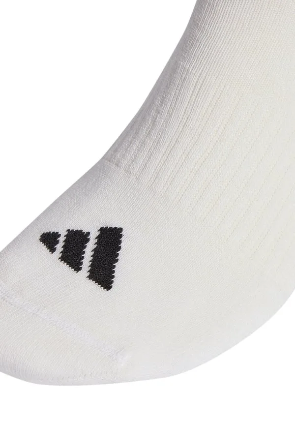 Унисекс спортивные носки с тремя полосками, мягкие, 6 пар. Adidas Performance, White — фото 3