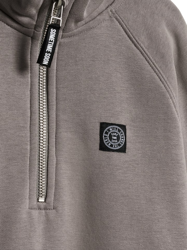 Толстовка Sometime Soon Halbreißverschluss Sweatshirt Stsharry Kinder, цвет STEEPLE GRAY — фото 3