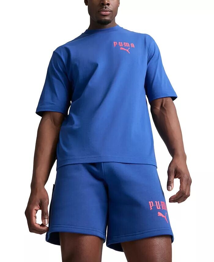 

Мужская футболка с графическим логотипом Forever Beat Puma, синий