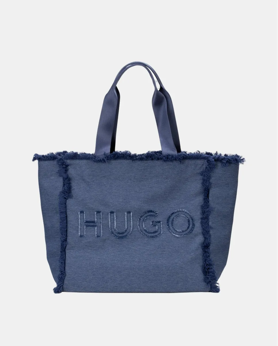 

Сумка-шоппер из джинсовой ткани Hugo, синий