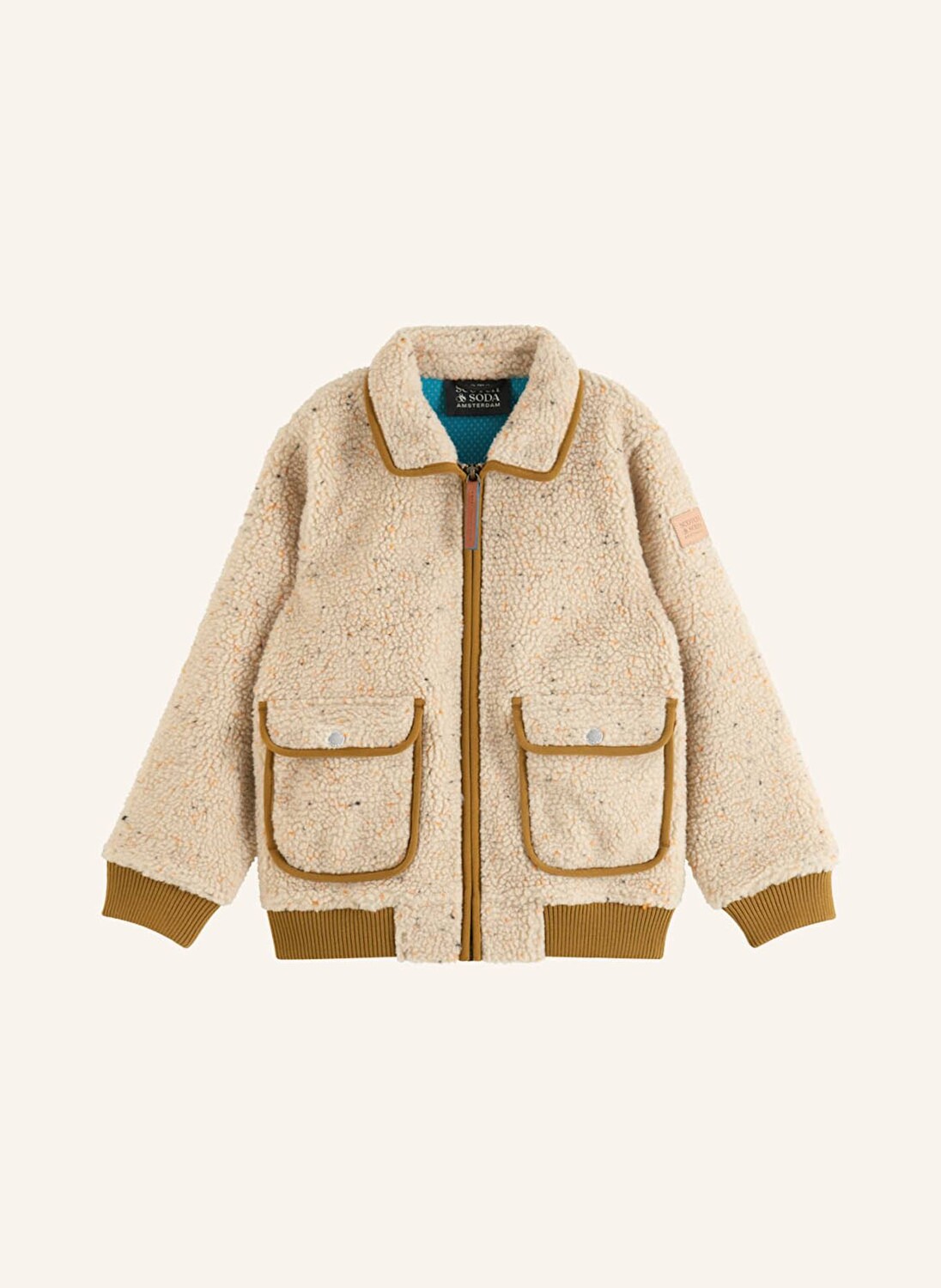 

Меховая куртка Тедди Scotch & Soda, экрю
