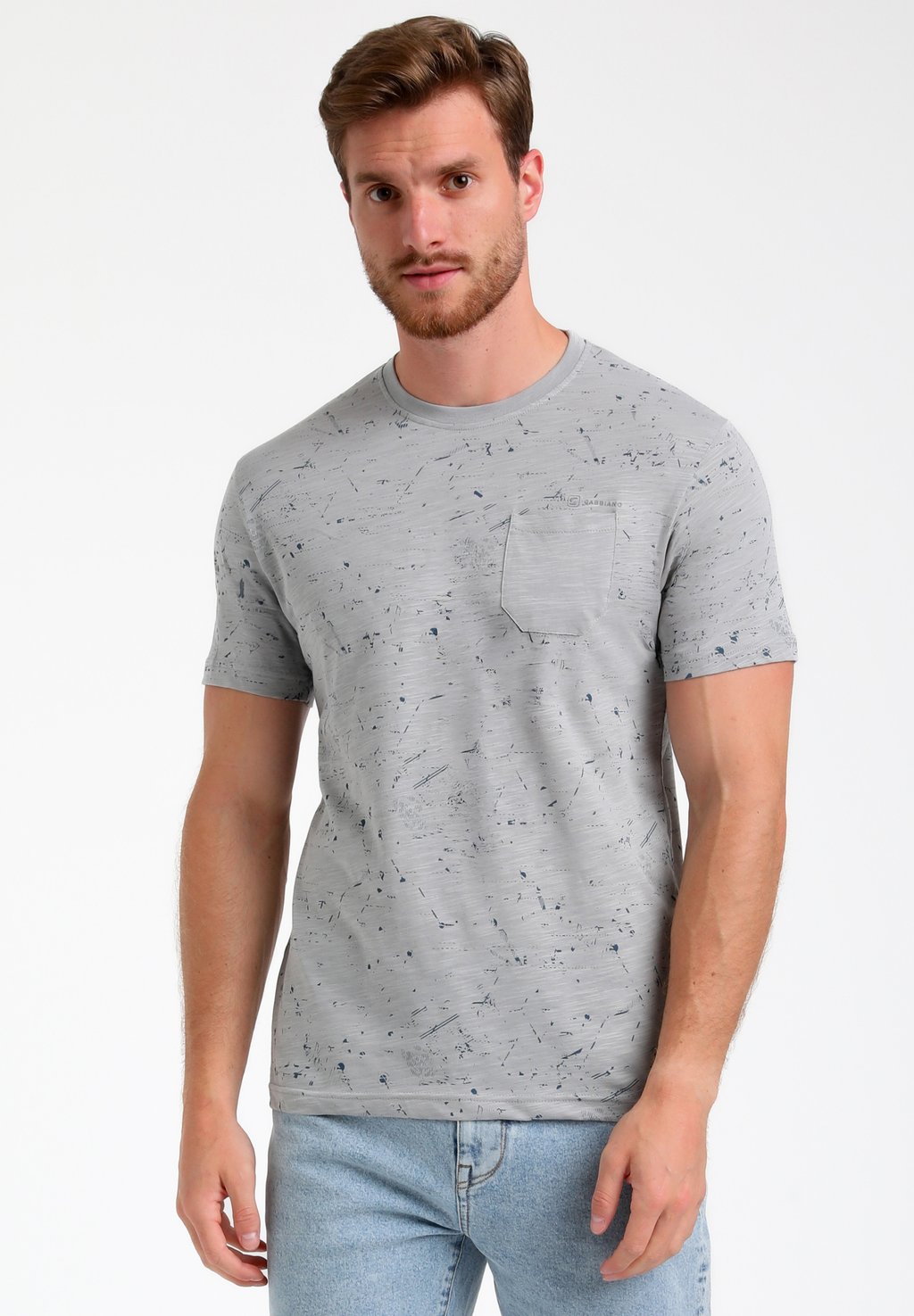 

Футболка с принтом ROUND NECK Gabbiano, серый