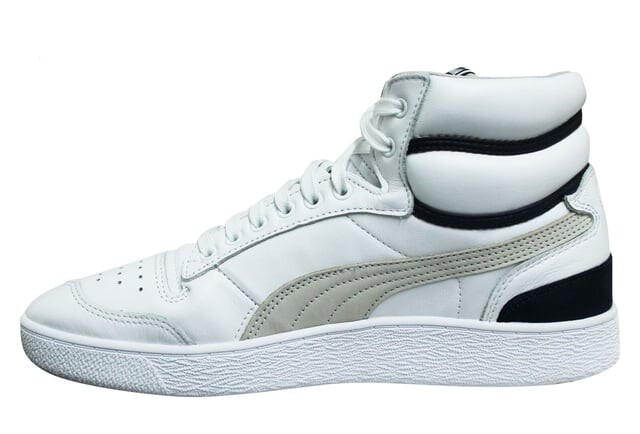 Мужские кожаные кроссовки на шнуровке Mid OG E X Ralph Sampson 370718 01 Puma, белый — фото 3