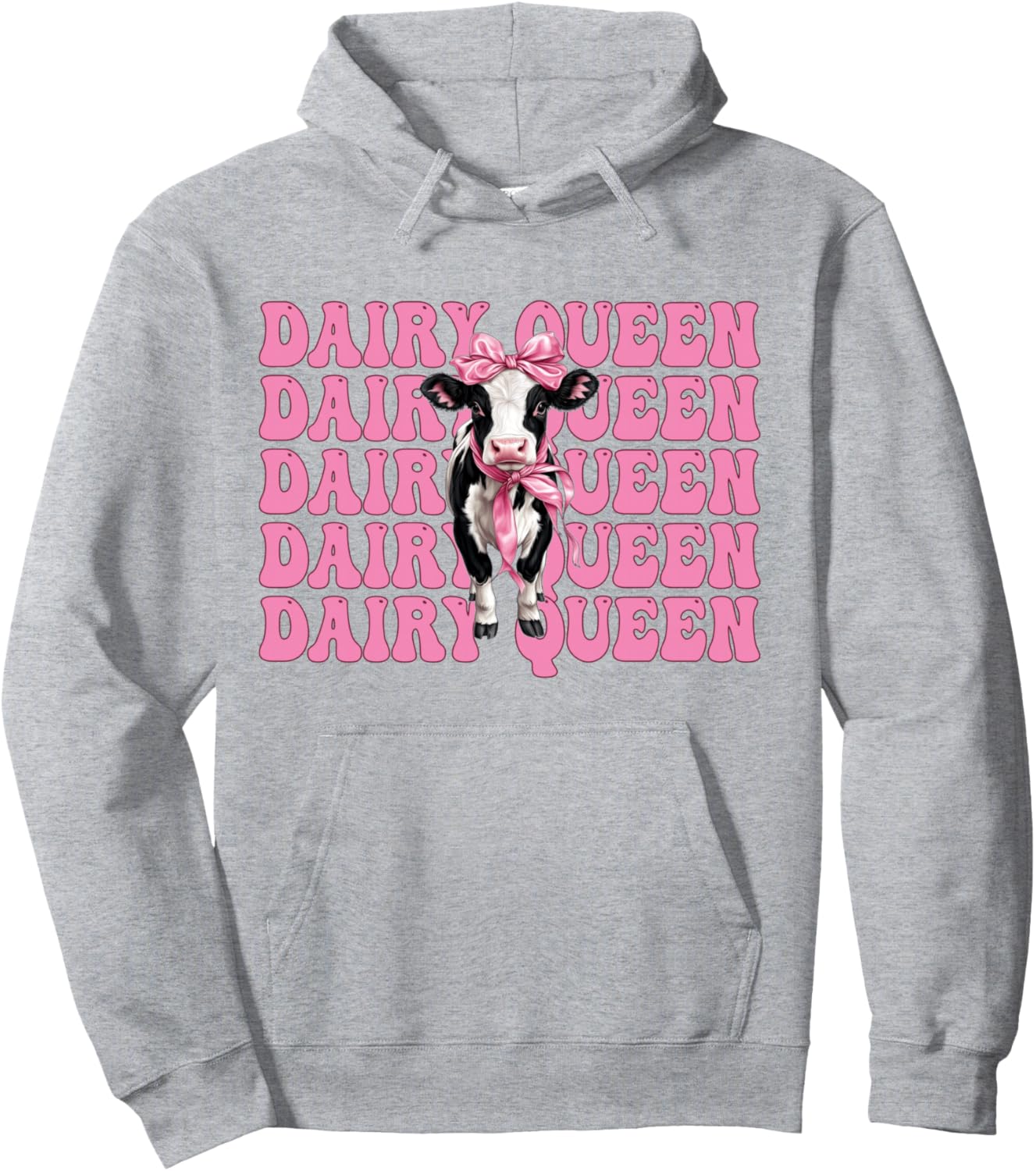 

Толстовка Dairy Queen, Dairy Farmer, Cow, Dairy Girl Mom Coquette Womens Coquette Bow Dairy Farmer Cow Farming Gifts, серый