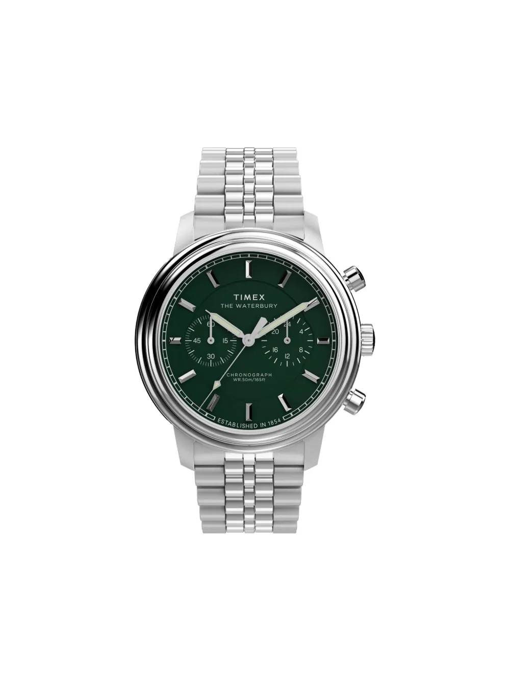

Наручные часы Waterbury 41 мм Timex, зеленый