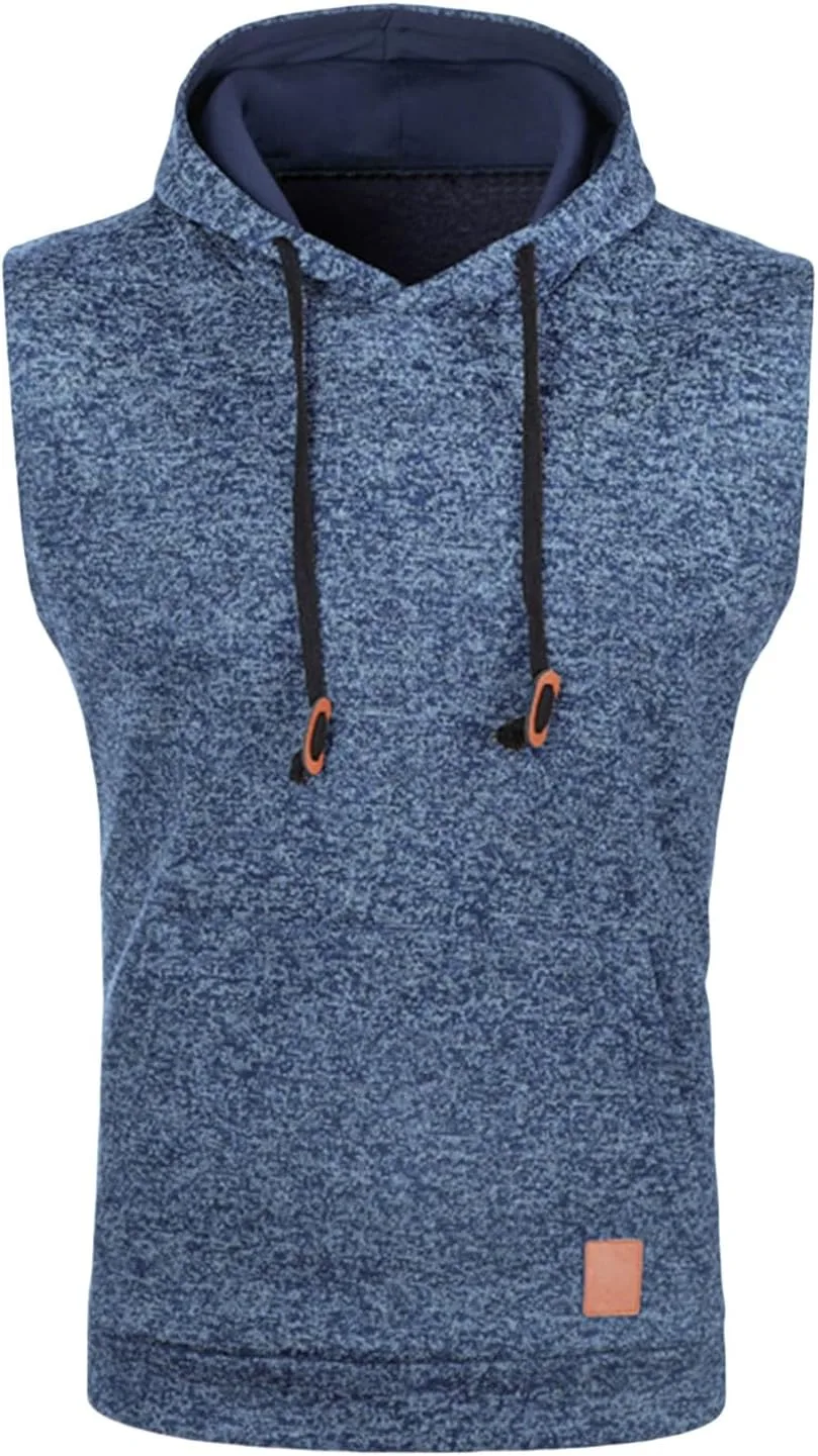 

Мужская безрукавка с капюшоном Knit Drawstring Pullover, летняя Slim Fit LGHLMCL